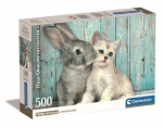 Dėlionė katė ir zuikis Clementoni, 500 d.