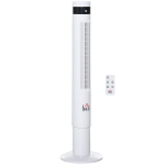 Homcom bok&scaron;tinis ventiliatorius 85&deg;, 110 cm, 50 W, baltas