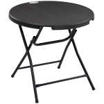 Apvalus sulankstomas sodo stalas, &Oslash;80 cm - tamsiai pilka