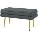 Sėdimoji sofa, su daiktų laikymo vieta, plieninė, 79,5 cm x 37,5 cm x 43 cm, tamsiai pilka