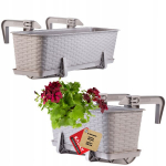 Balkono gėlių vazonų dėžučių laikiklių rinkinys 40+60cm