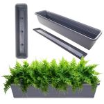 Balkono vazonų dėžutė Gėlių vazonas 80 cm + antracito stovas