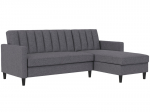 Trivietė sofa-lova Dorel Home Celine, pilka