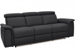 Trivietė sofa Loft Pareli, juoda