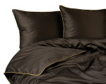 Grynos medvilnės makosatino patalynė 160x200 Brown Espresso Premium