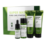 Rinkinys Some By Mi Super Matcha Pore Care Starter Kit moterims: prausimosi gelis, 42 ml + veido kaukė, 42 g + veido tonikas, 30 ml + veido serumas, 10 ml