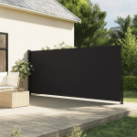 I&scaron;traukiama &scaron;oninė markizė, juodos spalvos, 160x300cm