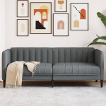 Dvivietė sofa, tamsiai pilkos spalvos, audinys