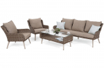 Lauko baldų komplektas Almeria, Ginger / Brown Melange