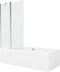 Vonia Mexen Cube su apdaila ir stiklo sienele, 180x80 cm + 100 cm