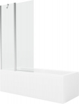 Vonia Mexen Cubik su apdaila ir stiklo sienele, 160x70 cm + 100 cm
