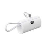 Atsarginis maitinimo &scaron;altinis ("Power Bank") FORCELL F-ENERGY Power Plug F5K3 (5000 mAh) Type-C PD 20W - Balta