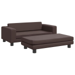 Vaiki&scaron;ka sofa su pakoja, ruda, 100x50x30cm, dirbtinė oda