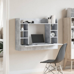 Sieninis ra&scaron;omasis stalas, betono pilkas, 105x48x75cm, mediena