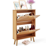 Rattan batų spintelė su 2 flip stalčiais - 53&times;43&times;20 cm