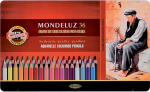 Koh-i-noor Mondeluz 3736 akvarelinės kreidelės, 36 vnt.