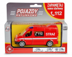 Metalinis gaisrinės automobilio modelis su &scaron;viesos efektais