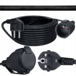 Sodo prailgintuvas Black, 3x1,5 mm, IP20, juodas, 30 m