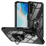 &bdquo;Fashion&ldquo; Kickstand kieto silikono (TPU) dėklas - skaidrus / juodas (Galaxy A55)