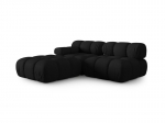 Modulinė sofa Micadoni Bellis, 282x94x64 cm, juoda