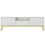 TV staliukas Austin, 175x33x56,4 cm, baltas/auksinis