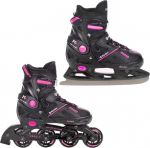 Reguliuojamo dydžio riedučiai/pačiūžos Raven Pulse Black/Fushsia 2in1
