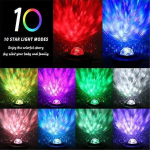Projektorius Star projektorius Galaxy LED lempa įmontuotas garsiakalbis Daugiaspalvis juodas