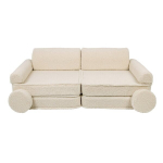 Modulinė Sofa Kubo Formos vaikams - Sofa Vaikų Kambariui, Bearly, Kremine
