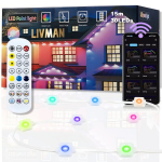 Lauko LED karnizo &scaron;viesų girlianda LIVMAN HYX-3315, 24V, 15m, 30LED diodų