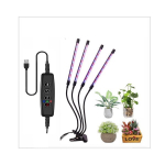 LED Grow Light Plant Grow Light Viso spektro Augalų auginimo Ap&scaron;vietimas Kambarių auginimo Ap&scaron;vietimas Užsegamas raudonai mėlynas 4 galvutė