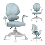Vaiki&scaron;ka ergonominė kėdė Mark Adler Junior 4.5 Blue, su atrama juosmeniui, porankiais ir pakoju, 80&ndash;150 cm