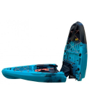 Minama modulinė vienvietė žvejybinė baidarė AMBER KORA 10.8, Flap pedal, 330 x 88 x 31 cm, Black Cyan