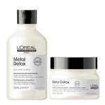 Plaukų priežiūros rinkinys Loreal Metal Detox: &scaron;ampūnas 300 ml + plaukų kaukė 250 ml
