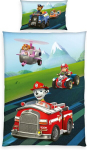 Herding Paw Patrol kūdikių patalynės komplektas, reversible motyvas, pagalvės užvalkalas 40 x 60 cm su užlenkiamu užsegimu, antklodės užvalkalas 100 x 135 cm su sagų juostele, cotton/linon