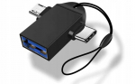 2in1 Otg adapteris micro usb usb-c į usb 3.0 type-c