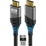 Cuszwee hdmi kabelis, hdmi 2.1 ultra kabelis 48 gbps didelės spartos 8k @ 60hz 4k @ 120hz 7680p earc hdcp 2.2 & 2.3 dts:x dinaminis hdr dolby atmos suderinamas su ps5/4/3, hdtv, ethernet, xbox series x/s, pc