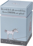 Goebel Dr. Barbara Freundlieb 27-001-03-1 metalinė arbatos dėžutė mėlyna - Die sind doch alle verr&uuml;ckt, matmenys: 7.5 cm x 7.5 cm x 11 cm