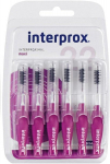 Interprox 4868623 tarpdančių valymo &scaron;epetėliai, lizdinė plok&scaron;telė &ndash; 6, violetiniai
