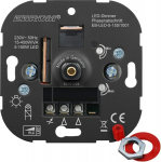 Ebrom&reg; pilnas Led sukamasis reguliatorius 1001 + Busch J&auml;ger Pure nerūdijančio plieno rėmelis 1721-866k + diskas 6540-866-102 įleidžiamas Led reguliatorius - fazės valdymas Led 5-150 vatų reguliuojamas halogenas ir kt. 15-400