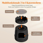 Lifewit kraiko dėžė katei "castle Style" paslėpta su draskykle ir kastuvu, xxl kraiko dėžė namelis su kvapų kontrole ir anglies filtru svetainei, miegamajam, kampui, juoda