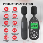 Zkh skaitmeninis garso lygio matuoklis, decibelų matuoklio diapazonas 30-130db, lcd ekranas, a klasės, 30-8khz, skiriamoji geba 0,1db, tikslumas &plusmn;1,5db, max/min/hold funkcija, namams, gamyklai, triuk&scaron;mingi kaimynai