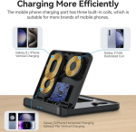 Qoosea 3-in-1 belaidis įkroviklis, skirtas samsung galaxy z fold 6/5/4/3/2/z flip/s24/s23/s22 indukcinei belaidžio įkrovimo stotelei, indukcinis įkroviklis, skirtas galaxy watch 6/5/4/active/buds