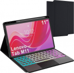 Dėklas lenovo tab m11 2024 11 colių plan&scaron;etiniam kompiuteriui su klaviatūra: 7 spalvų ap&scaron;vietimo qwertz vokiečių klaviatūra su jutikliniu kilimėliu - nuimamas apsauginis dėklas su ra&scaron;iklio laikikliu, skirtas lenovo tablet m11 (tb330/tb331)