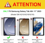 Fintie dėklas, skirtas samsung galaxy tab a9+/a9 plus 11 colių 2023 plan&scaron;etiniam kompiuteriui su ekrano apsauga - itin plonas dirbtinės odos apsauginis dėklas su automatinio miego/pabudimo funkcija, z-flowering hibiscus