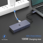 Usb adapteris, usb type c &scaron;akotuvas, usb 3.0 &scaron;akotuvas, 6 viename usb c adapteris su 2 x usb 3.0, 4k hdmi, 100w pd, sd/tf kortelių skaitytuvas ne&scaron;iojamam kompiuteriui, ne&scaron;iojamam kompiuteriui, plan&scaron;etiniams kompiuteriams, chrome os sistemoms