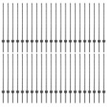 tvorelių stulpai 88 vnt U-kanalas pilki 140 cm plienas
