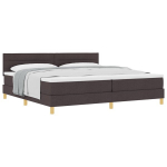 vidaXL Kiemas lova su pagalve Tamsiai rudas 200 x 200 cm audinys