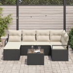 6 dalių sodo sofa rinkinys su pagalvėmis ruda poli rattan,2 sėdimų vietų sodo sofa su pagalvėmis juoda poli rattan