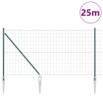 Euro Tvoros su 13 Koteliais 1.2x25 m Cinkuoto Plieno Žalia