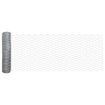 hexagoninė tvora 0.4x25 m cinkuotas plienas,tvoros stulpeliai su kai&scaron;čiu 13 vnt. &Oslash;32 mm 60 cm cinkuotas plienas